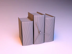 modern book clock 3D Model