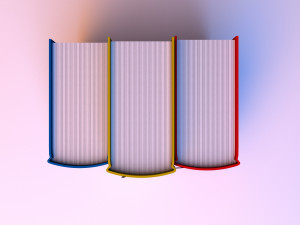 modern book clock Model 3D