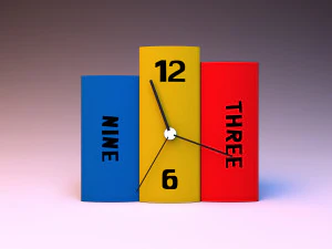 modern book clock 3D Model