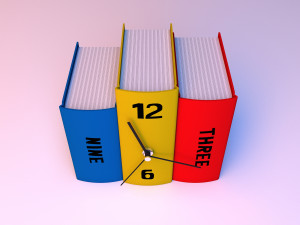 modern book clock Model 3D