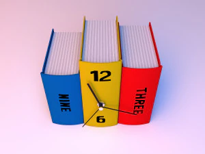 modern book clock 3D Model