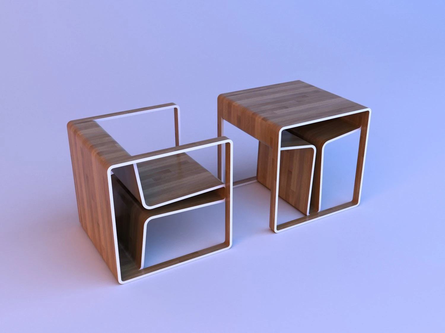 chair and table - one-stop solution 3D Model .c4d .max .obj .3ds .fbx .stl .blend 