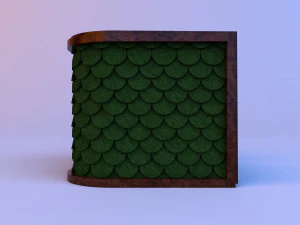 classic wood-leather boss chair 3D Model