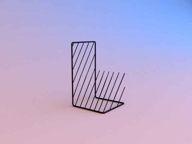 metal loft chair-visual deception 3D Model .c4d .max .obj .3ds .fbx .stl .blend 