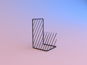 metal loft chair-visual deception 3D Model