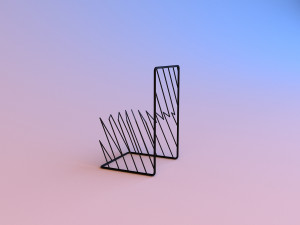 metal loft chair-visual deception 3D Model