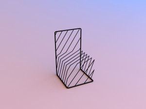 metal loft chair-visual deception 3D Model