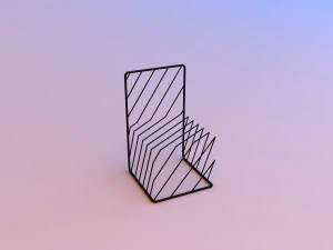 metal loft chair-visual deception 3D Model