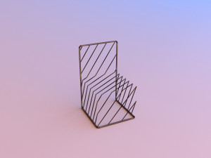 metal loft chair-visual deception 3D Model