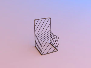 metal loft chair-visual deception 3D Model
