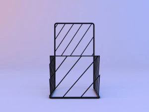 metal loft chair-visual deception 3D Model