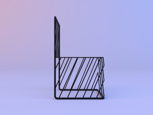metal loft chair-visual deception 3D Model