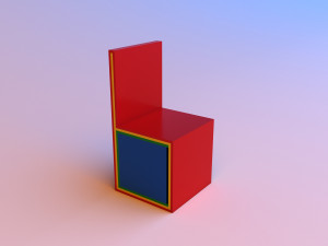 plastic folding loft chair 3D Model