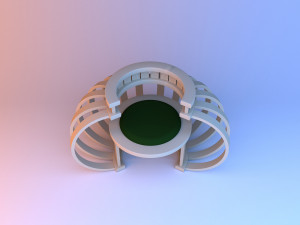 unusual wood chair 3D Model