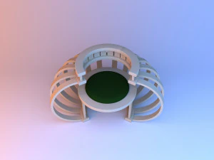 unusual wood chair 3D Model