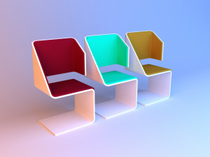 loft color chairs Modelo 3D