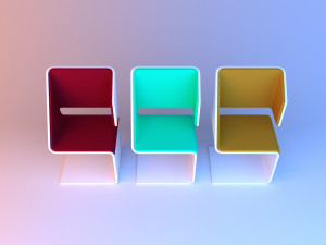 loft color chairs 3D 模型