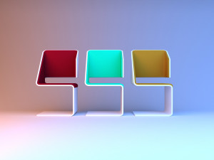 loft color chairs 3D 模型