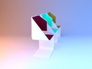 loft color chairs 3D 模型