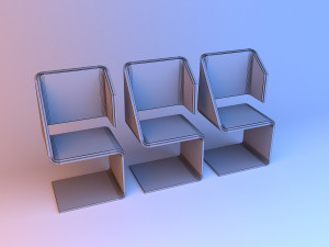loft color chairs 3D 模型