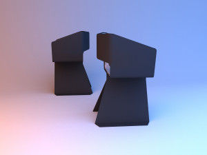 ergonomic loft chair with cloth 3D Модель