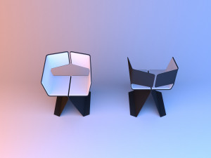 ergonomic loft chair with cloth 3D Модель