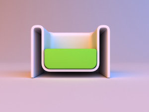 comfortable white chair 3Dモデル