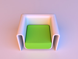 comfortable white chair 3Dモデル