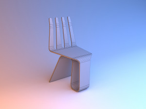 wood chair fork 3D Model