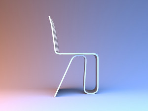 wood chair fork 3D Model
