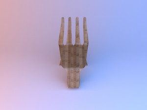 wood chair fork 3D Model