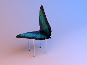 unique chair butterfly 3D 모델