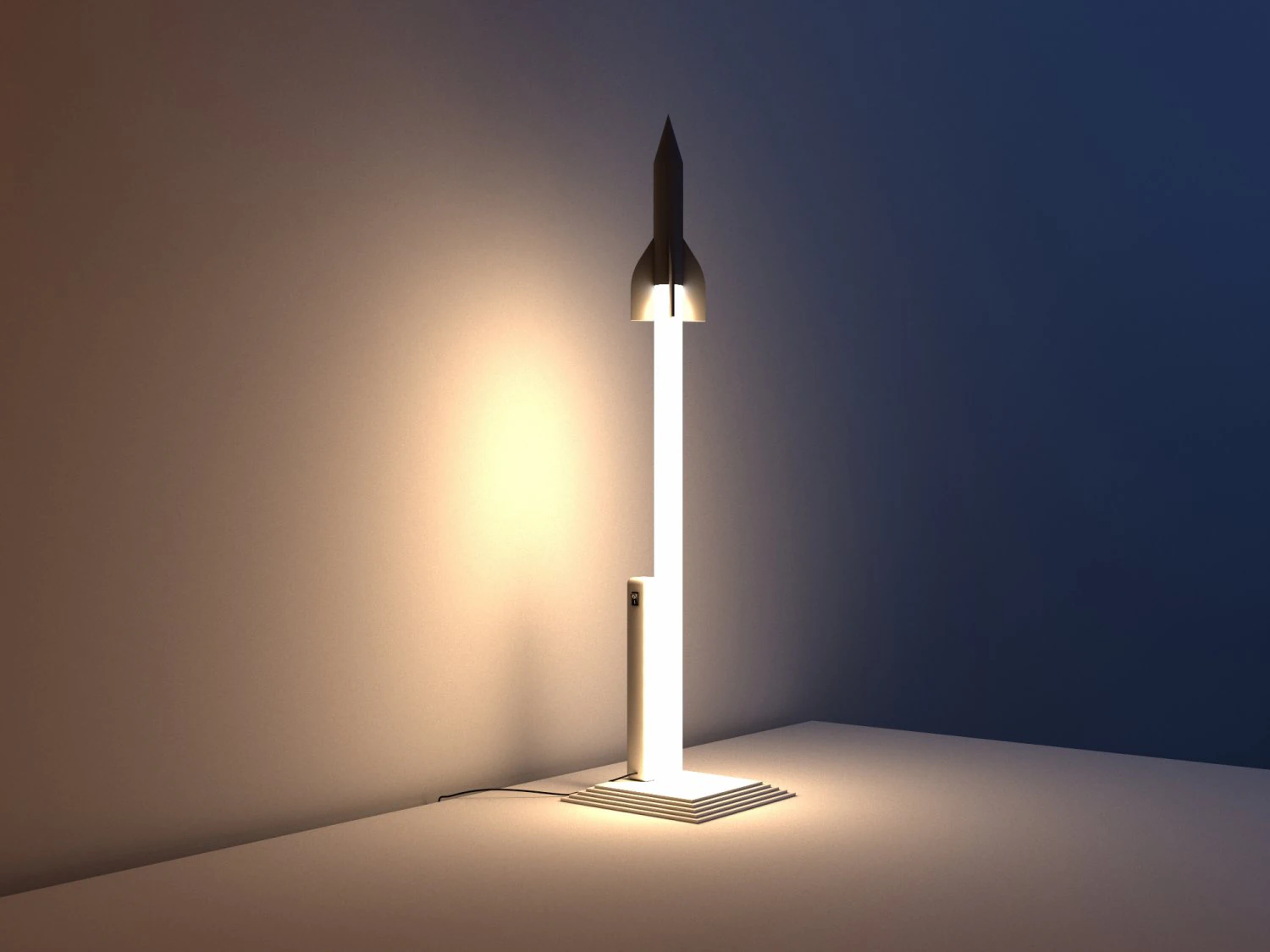 table lamp rocket 3D Model .c4d .max .obj .3ds .fbx .stl .blend 