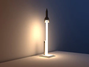 テーブルランプロケット 3Dモデル