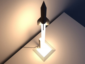 table lamp rocket Model 3D