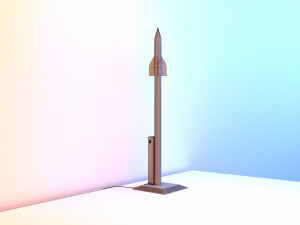 table lamp rocket Model 3D