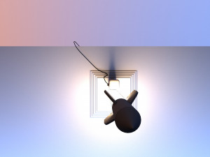 table lamp rocket Model 3D