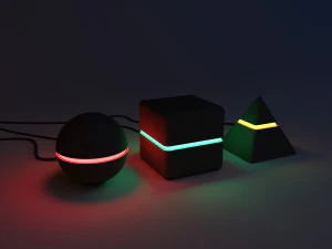 kaya şekli lamba 3D Model