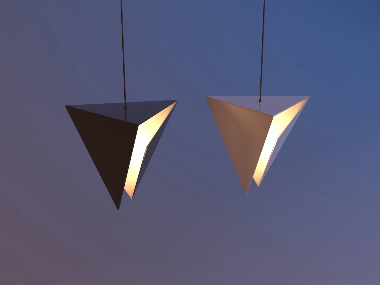 pyramid loft lamp 3D Model .c4d .max .obj .3ds .fbx .stl .blend 