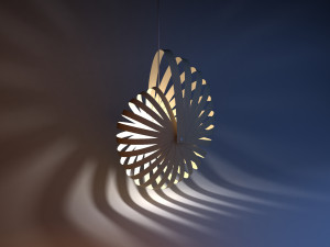 seashell wood lamp 3D 모델