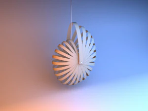 seashell wood lamp 3D Model