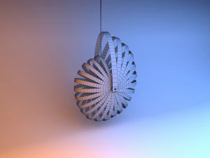 seashell wood lamp 3D Model