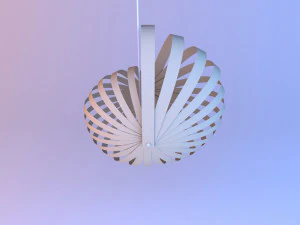 seashell wood lamp 3D Model