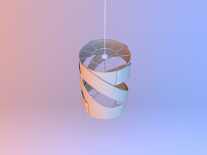 spiral paper lamp 3D Model