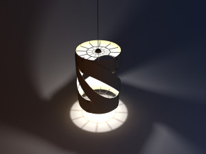 spiral paper lamp 3D Model