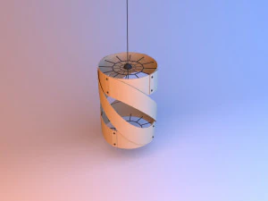 spiral paper lamp 3D Model