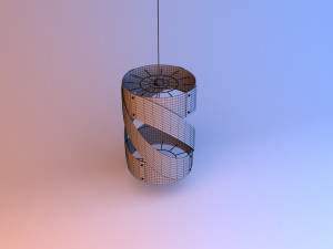 spiral paper lamp 3D Model