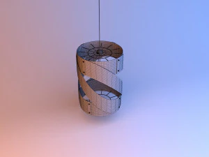 spiral paper lamp 3D Model