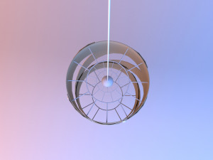spiral paper lamp 3D Model