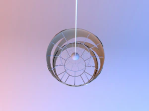 spiral paper lamp 3D Model